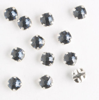 4mm Rose Montee Denim Blue - qty 12