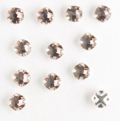 4mm Rose Montee Vintage Rose - qty 12