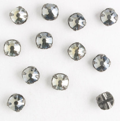 4mm Rose Montee Crys Blue Shade - qty 12