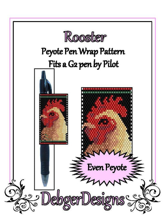 Rooster Pen Wrap Pattern - PDF