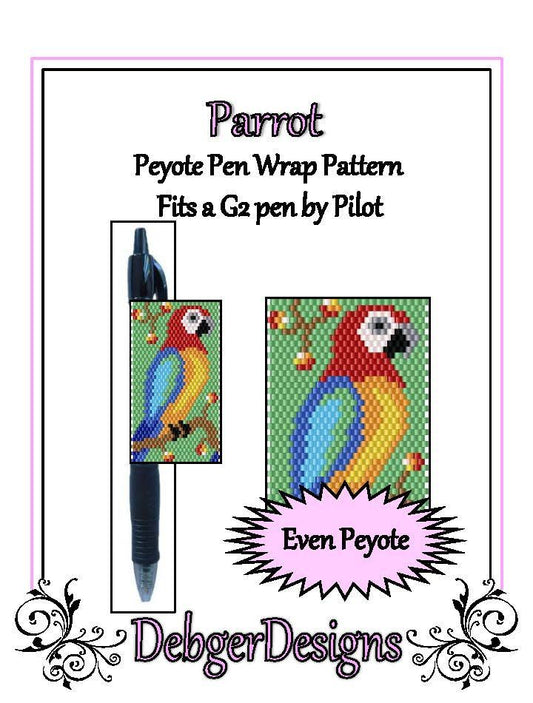 Parrot Pen Wrap Pattern - PDF