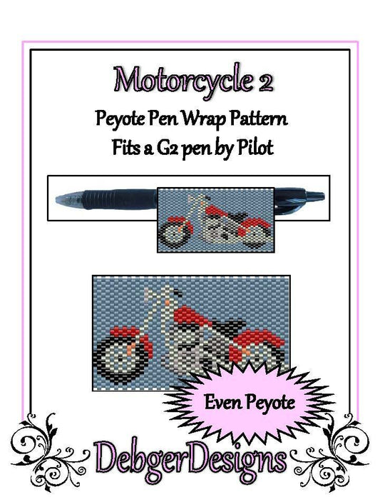 Motorcycle 2 Pen Wrap Pattern - PDF