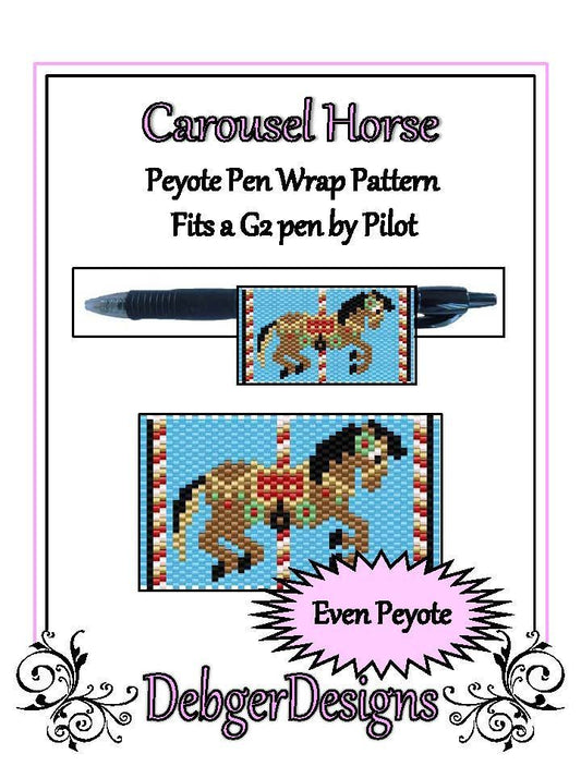 Carousel Horse Pen Wrap Pattern - PDF