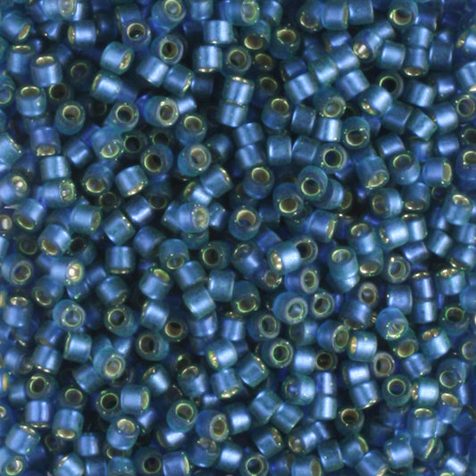 DB0693 Silver Lined Frosted Medium Blue