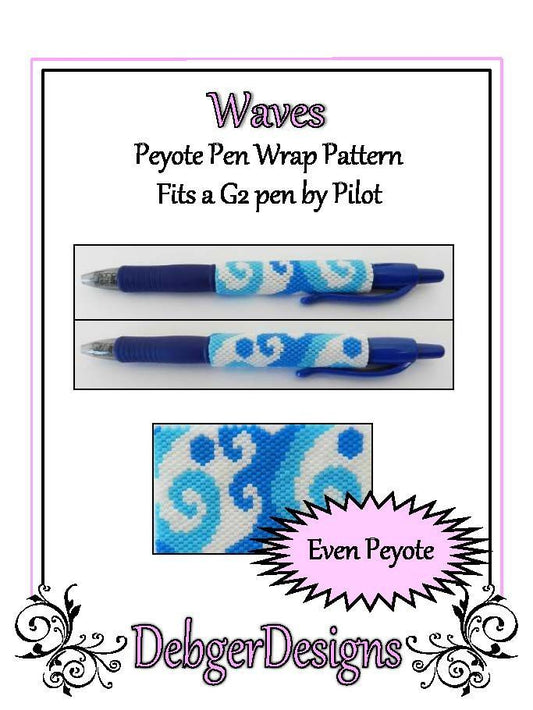 Waves Pen Wrap Pattern - PDF