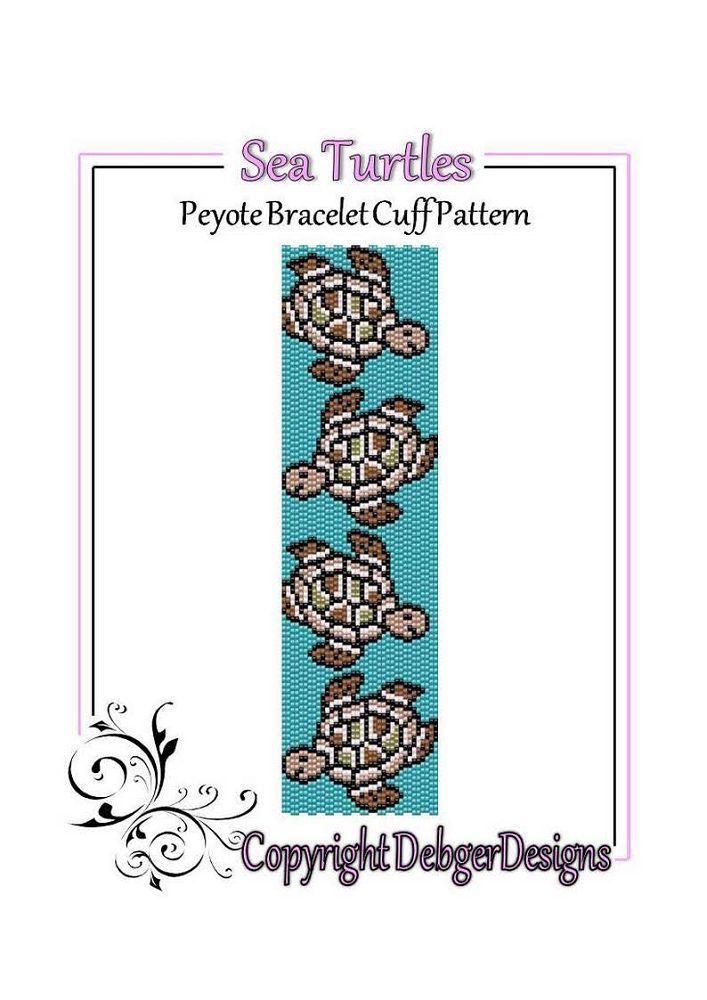 Sea Turtles Bracelet Pattern - PDF
