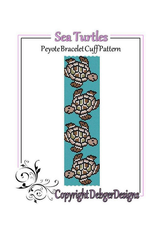 Sea Turtles Bracelet Pattern - PDF