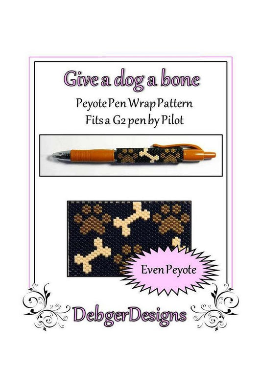 Give a Dog a Bone Pen Wrap Pattern - PDF
