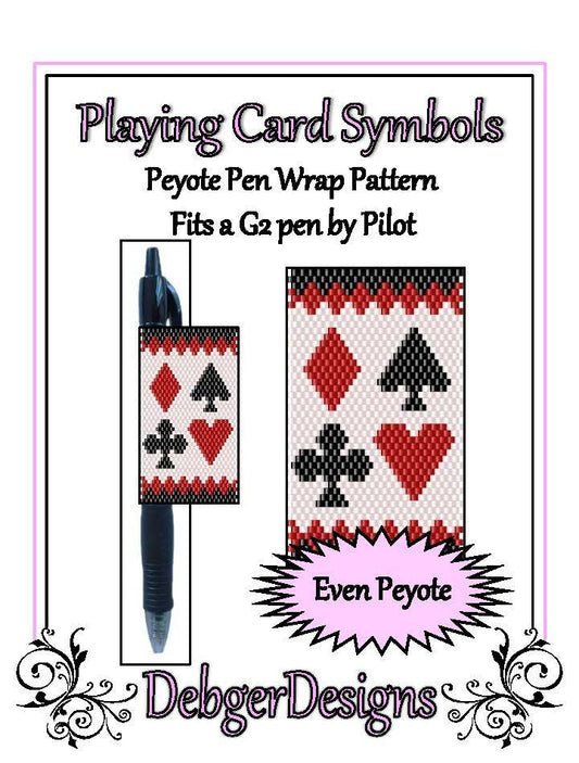 Playing Card Symbols Pen Wrap Pattern - PDF