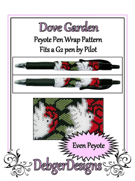 Dove Garden Pen Wrap Pattern - PDF