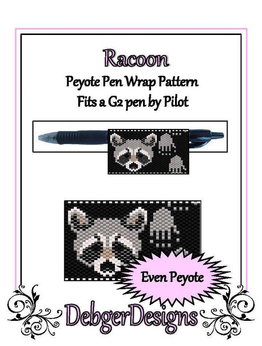 Racoon Pen Wrap Pattern - PDF