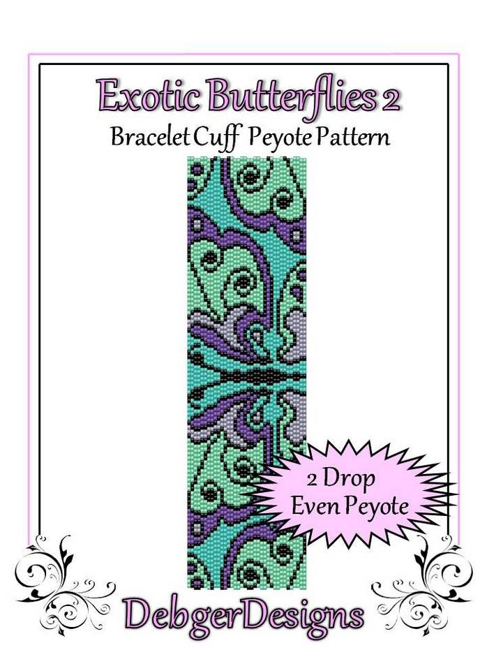 Exotic Butterflies 2 Peyote Pattern - PDF