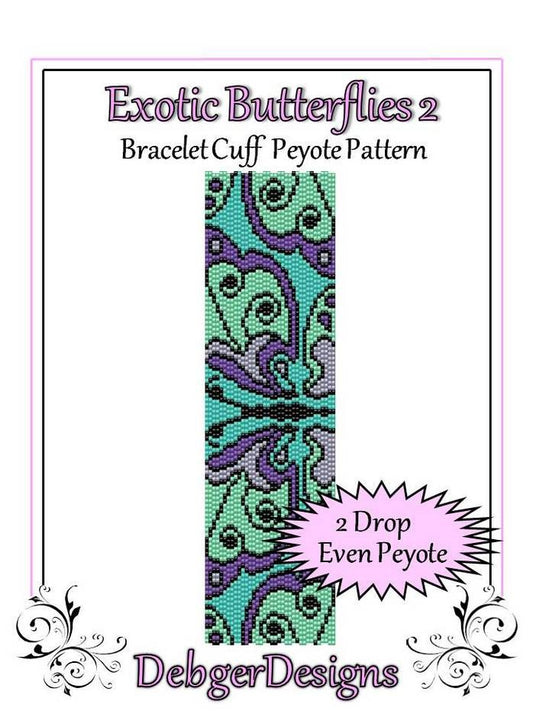Exotic Butterflies 2 Peyote Pattern - PDF