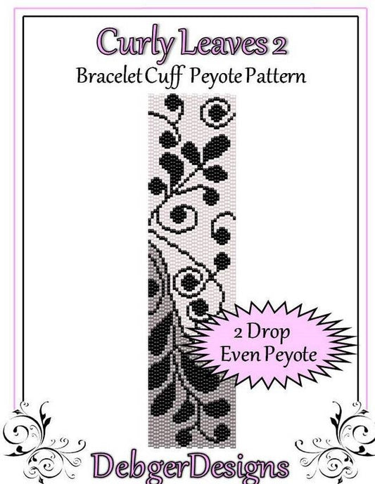 Curly Leaves 2 Bracelet Pattern - PDF