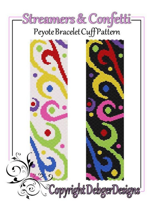 Streamers and Confetti Bracelet Pattern - PDF