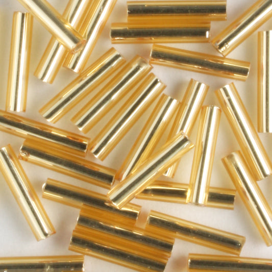 9mm Bugle Silver Lined Gold - 7 grams