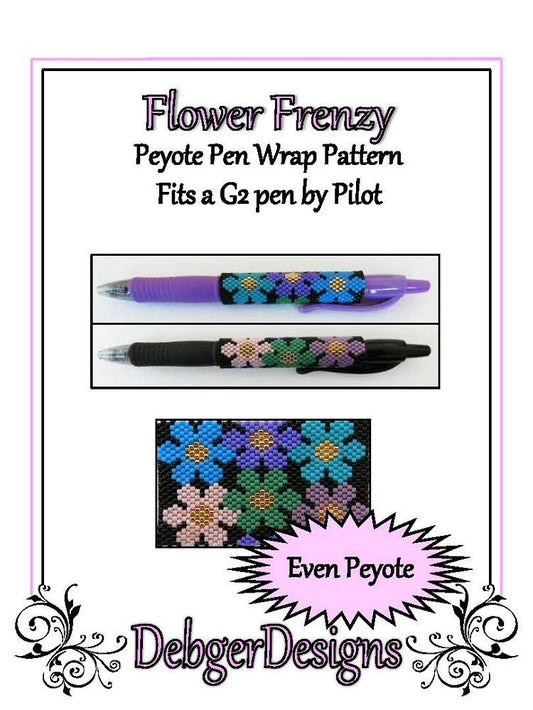 Flower Frenzy Pen Wrap Pattern - PDF