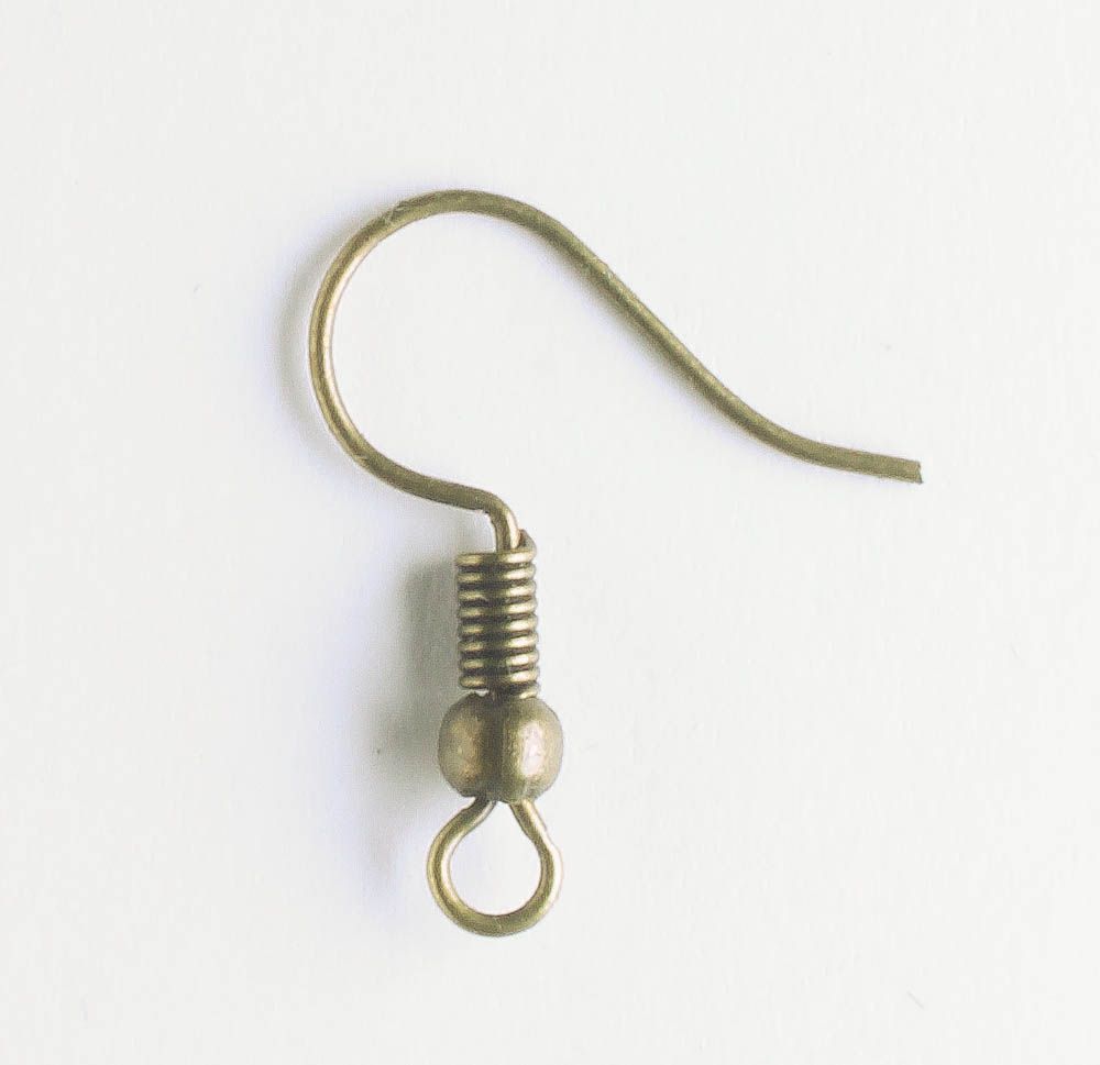 Earring, Antique Brass - 5 Pair