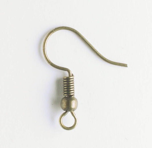 Earring, Antique Brass - 5 Pair