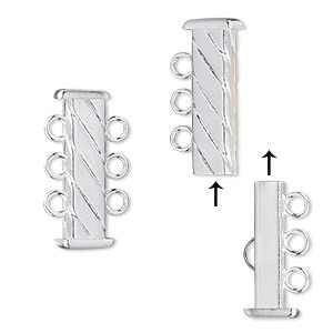 3 Strand Slide Clasp Silver