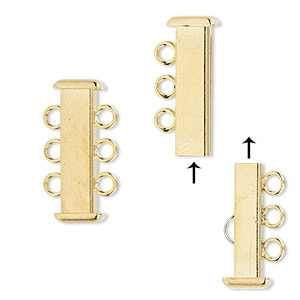 3 Strand Slide Clasp Gold