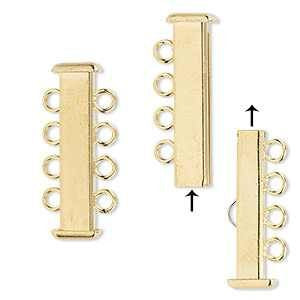 4 Strand Slide Clasp Gold