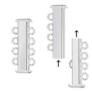 4 Strand Slide Clasp Silver