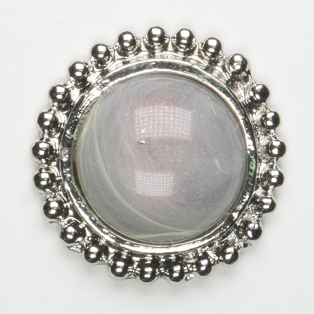 Silver Gray Button