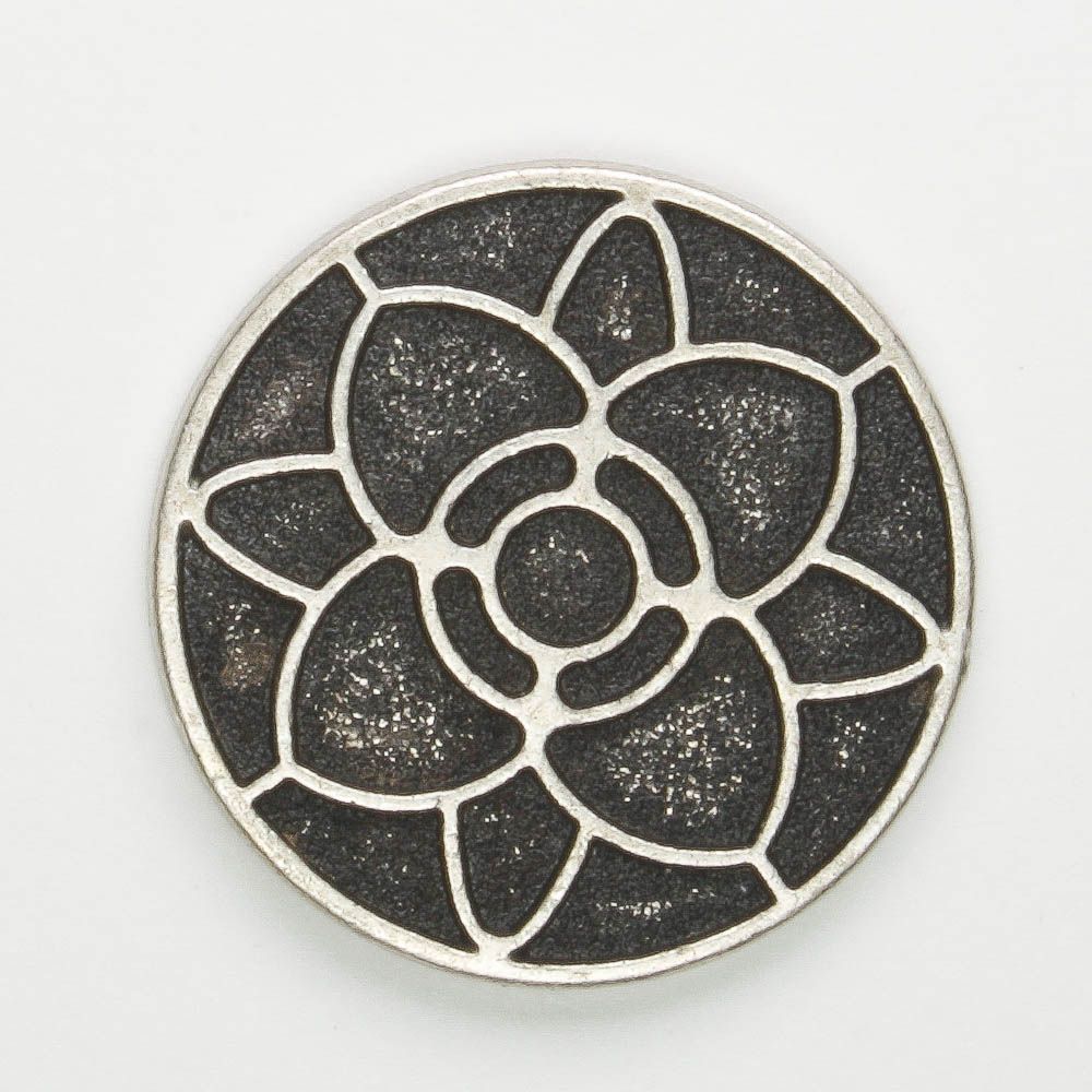 Silver Flower Button