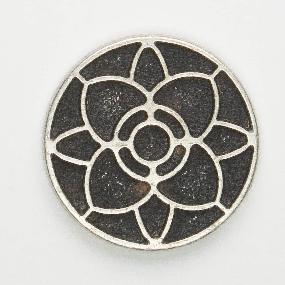 Silver Flower Button
