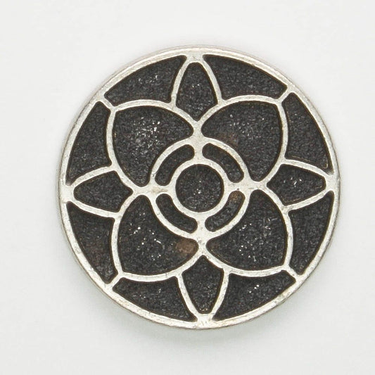 Silver Flower Button