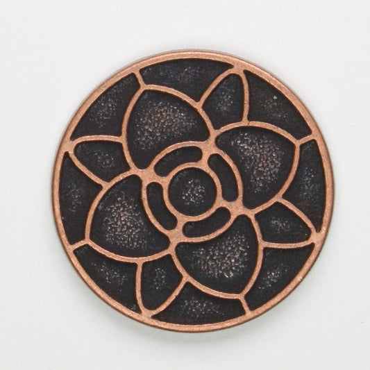 Copper Flower Button