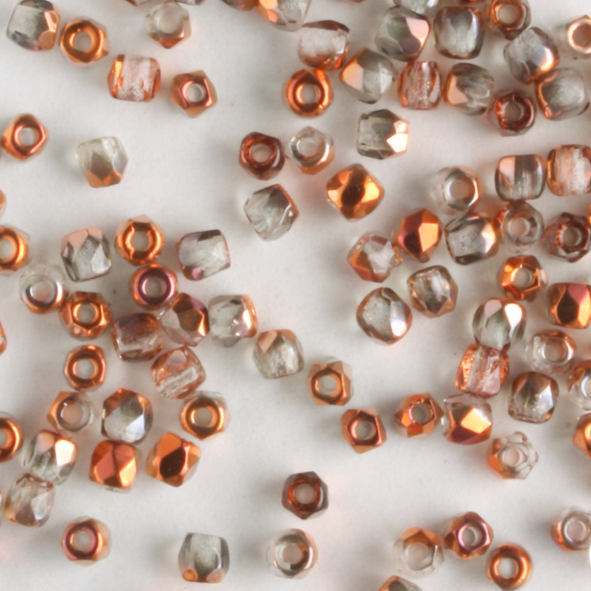 True 2mm Round Fire Polish Crystal Sunset - 100 beads