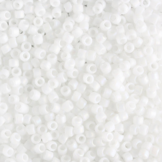 15/0 Matte Opaque Rainbow White - 5 grams