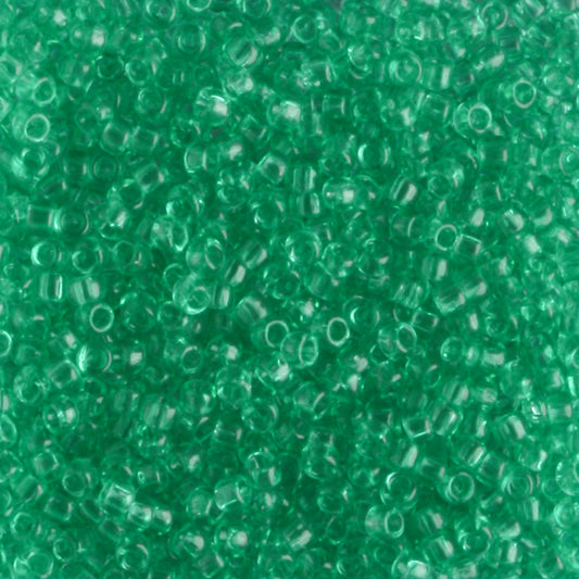 15/0 Transparent Beach Glass Green - 5 grams