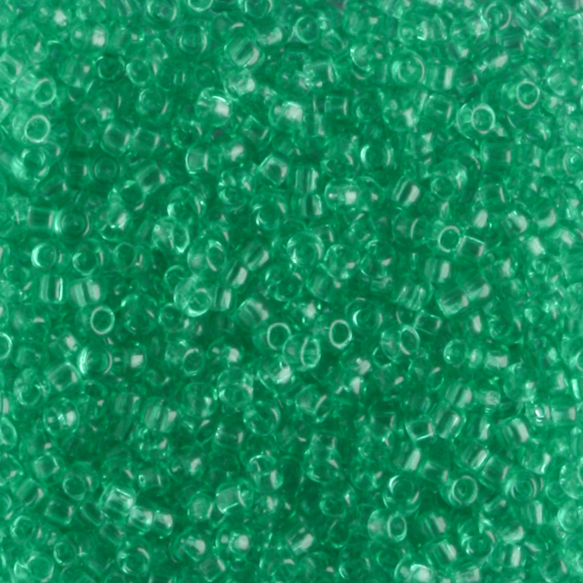 15/0 Transparent Beach Glass Green - 5 grams