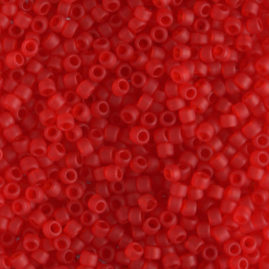 15/0 Transparent Frosted Ruby - 5 grams