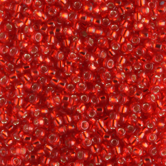 15/0 Silver Lined Ruby - 5 grams