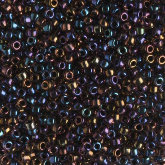 15/0 Jet Lined Amethyst Luster - 5 grams