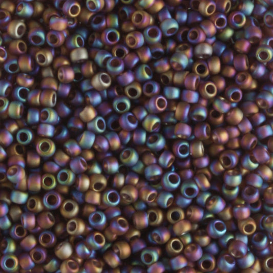 15/0 Transparent Frosted Rainbow Amethyst - 5 grams