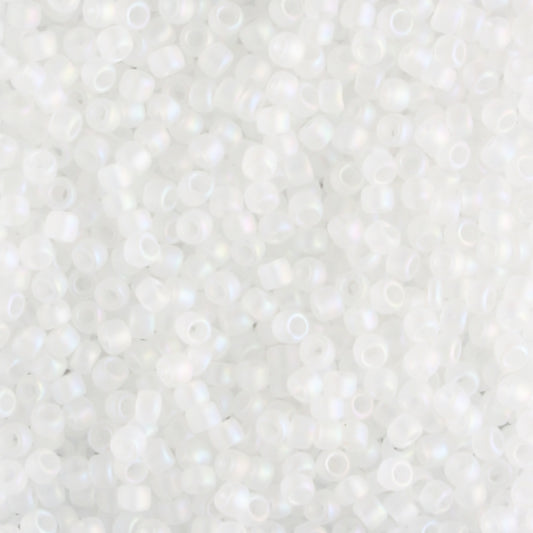 15/0 Transparent Rainbow Frosted Crystal - 5 grams