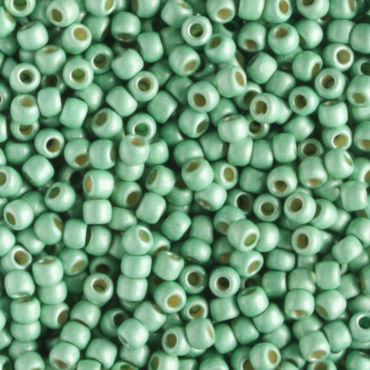 11/0 PermaFinish Galvanized Frosted Mint Green - 10 grams