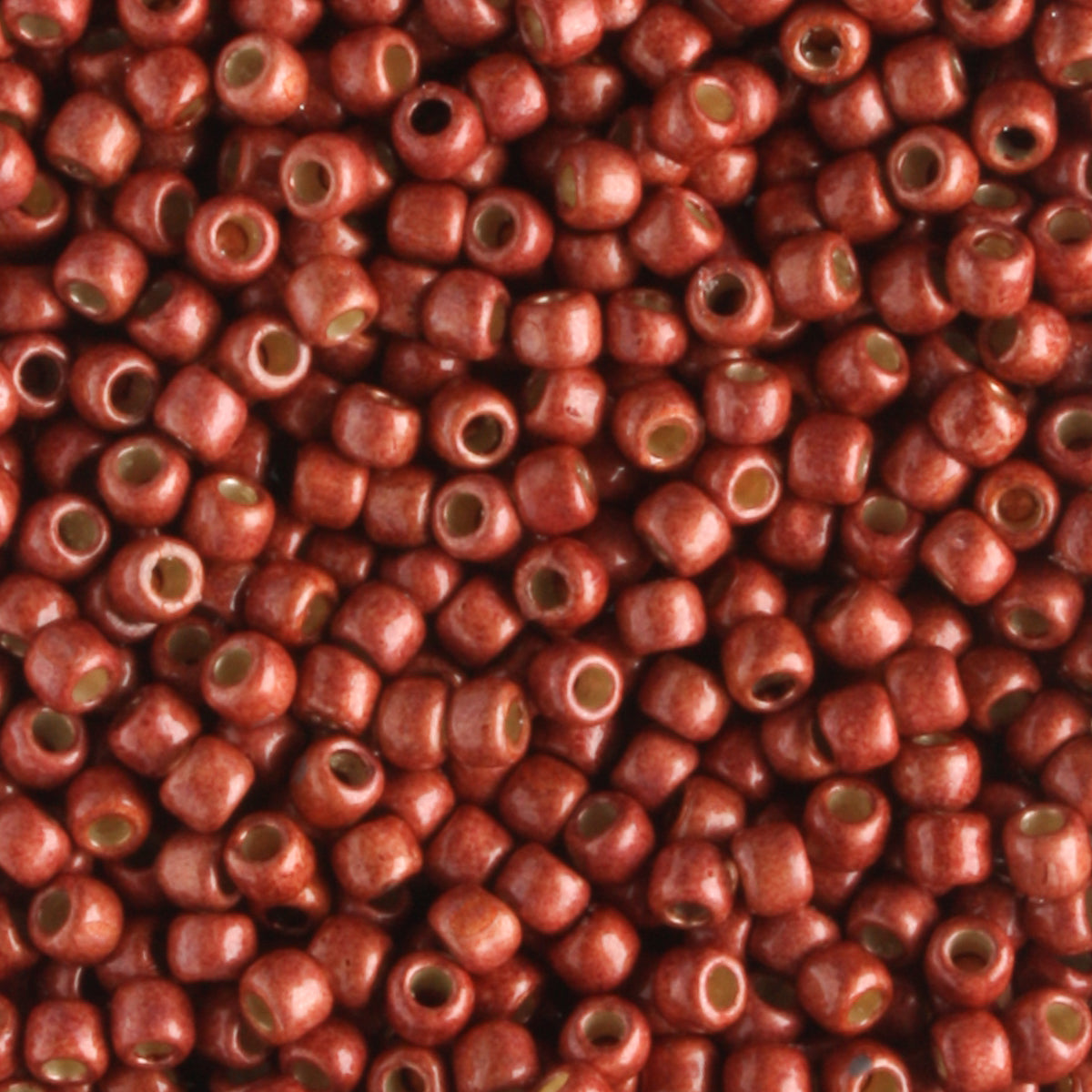 11/0 PermaFinish Galvanized Matte Brick Red - 10 grams