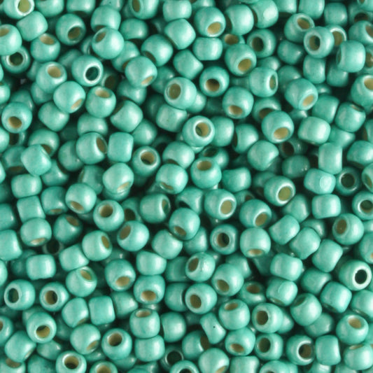 11/0 PermaFinish Galvanized Matte Green Teal - 10 grams