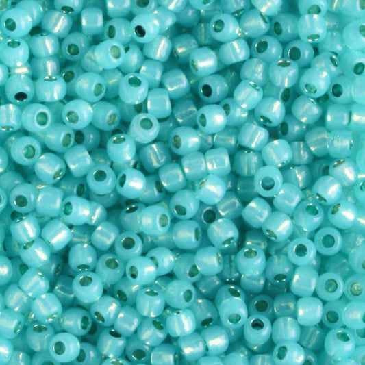 11/0 PermaFinish Silver Lined Milky Teal - 10 grams