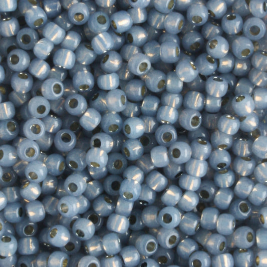 11/0 PermaFinish Silver Lined Milky Montana Blue - 10 grams