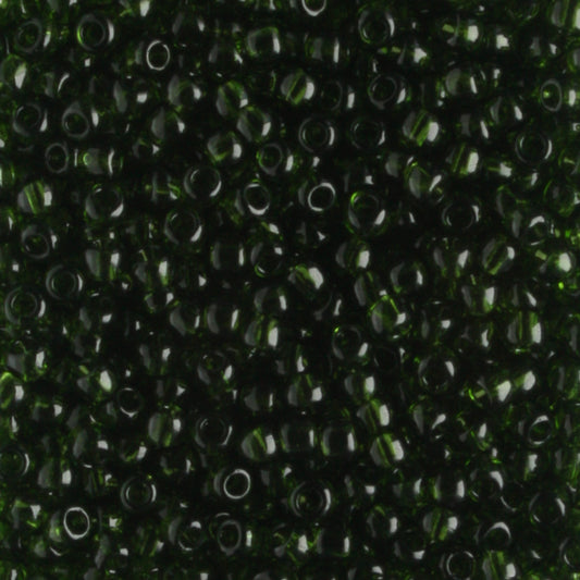 11/0 Transparent Olivine - 10 grams