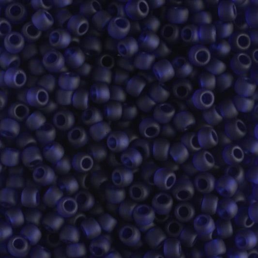 11/0 Transparent Frosted Cobalt - 10 grams