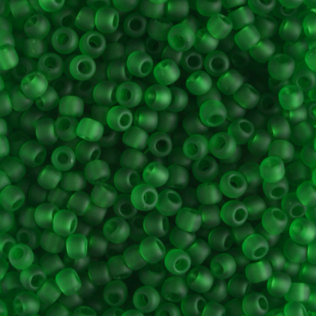 11/0 Transparent Frosted Grass Green - 10 grams