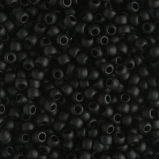 11/0 Opaque Frosted Jet  - 10 grams